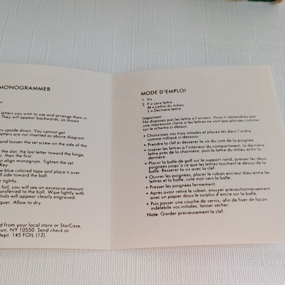 VINTAGE Golf Ball Monogrammer Tool STAR CASE Golf Ball Marker Dispute Resolution - Picture 3 of 8